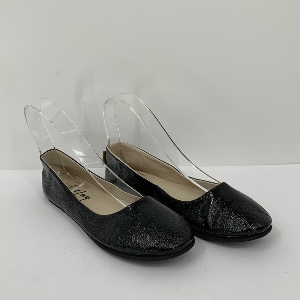 FS/NY French Sole Sloop ballet flats black patent shoe Italy slip-on new 8 - Picture 2 of 6